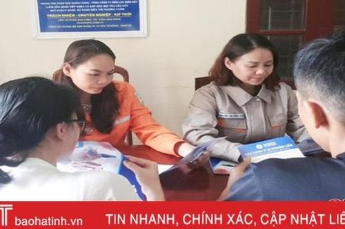 100% khách hàng Hồng Lĩnh thanh toán tiền điện không sử dụng tiền mặt