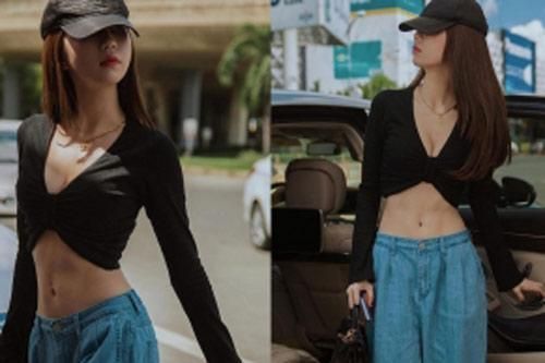 Ngọc Trinh khoe vòng 1 căng đầy và vòng eo 'con kiến' đáp trả lời chê bai gầy trơ xương
