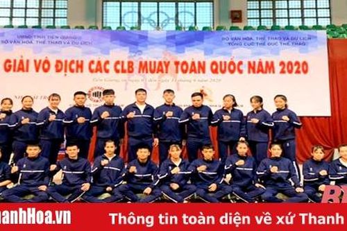 Thanh Hóa xếp thứ nhì toàn đoàn tại Giải Vô địch các câu lạc bộ Muay toàn quốc 2020