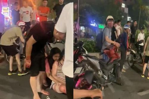 Người mang bầu 8 tháng bị nam thanh niên phóng xe máy tông trúng trên phố Hà Nội