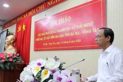 Bà Rịa - Vũng Tàu đẩy nhanh tiến độ giải quyết khiếu nại, tố cáo