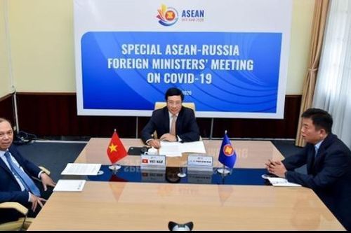 Việt Nam dự Hội nghị trực tuyến Đặc biệt Bộ trưởng Ngoại giao ASEAN-Nga về Covid-19