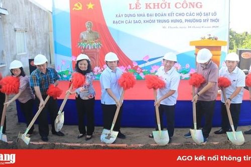 Khởi công xây dựng nhà Đại đoàn kết cho hộ dân bị ảnh hưởng sạt lở rạch Cái Sao