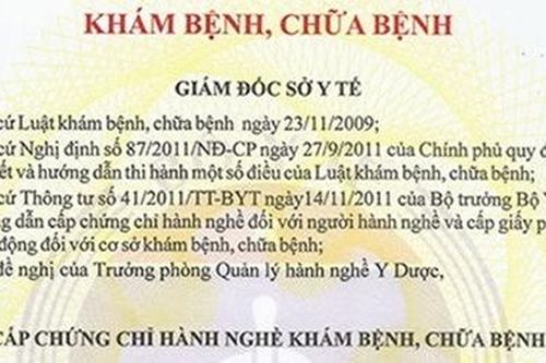 Điều tra đường dây mua bán chứng chỉ hành nghề y
