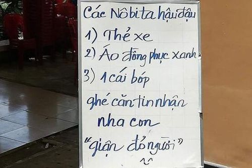 Thấy sinh viên bỏ quên đồ, cô phục vụ căng-tin viết thông báo cực dễ thương