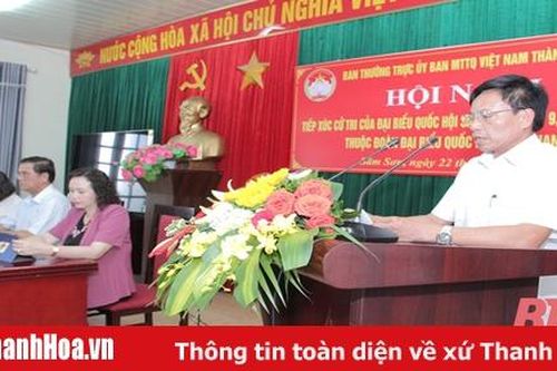 Đoàn ĐBQH tỉnh Thanh Hóa tiếp xúc cử tri TP Sầm Sơn