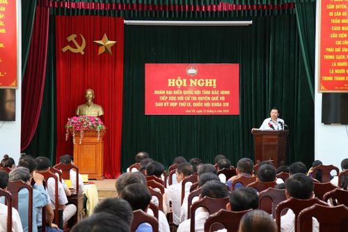 Đoàn Đại biểu Quốc hội tỉnh Bắc Ninh tiếp xúc cử tri tại huyện Quế Võ