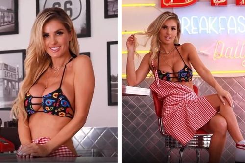 'Quốc bảo nhan sắc Ukraine' hóa nữ phục vụ sexy với bikini