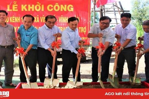 Khởi công xây dựng cầu Kênh 10 chào mừng Đại hội Đảng bộ TP. Châu Đốc