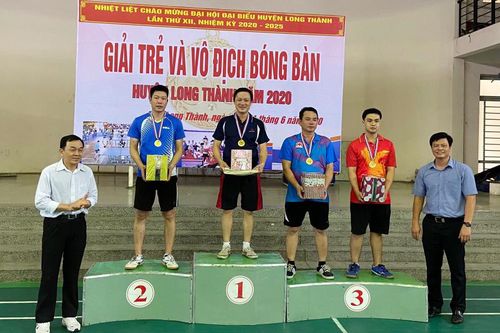 CLB Long Thành 1 giành hạng nhất Giải trẻ và vô địch bóng bàn H.Long Thành năm 2020: