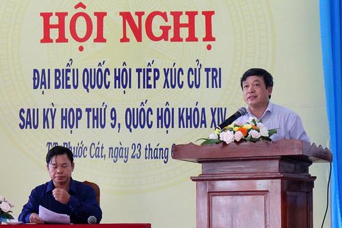 Trưởng Đoàn ĐBQH Lâm Đồng Đoàn Văn Việt tiếp xúc cử tri huyện Cát Tiên