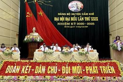 Phiên trù bị Đại hội Đại biểu huyện Cẩm Khê lần thứ XXIX, nhiệm kỳ 2020 – 2025