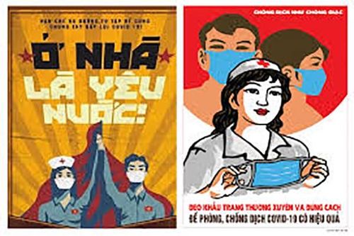 'Tranh cổ động làm nên vũ khí chiến thắng dịch Covid – 19 của Việt Nam'