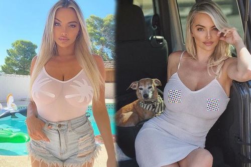 Mỹ nhân Playboy Lindsey Pelas khoe 'siêu vòng 1' với áo xuyên thấu