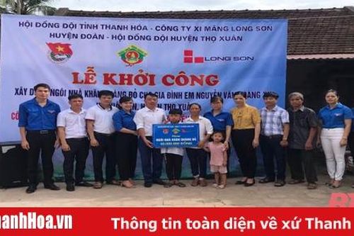 Khởi công xây dựng 'Ngôi nhà Khăn quàng đỏ' cho học sinh có hoàn cảnh khó khăn huyện Thọ Xuân