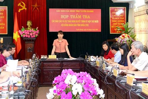 Thẩm tra các dự thảo nghị quyết trình kỳ họp chuyên đề HĐND tỉnh khóa XVIII