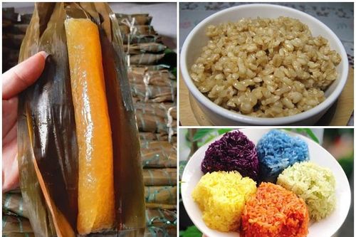 Chợ mạng tấp nập bán xôi ngũ sắc, rượu nếp dịp Tết Đoan Ngọ
