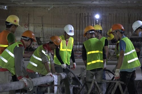 Hợp long bản trung chuyển ga ngầm S9 tuyến đường sắt Nhổn – ga Hà Nội