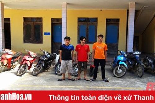 Công an huyện Ngọc Lặc bắt 3 đối tượng trộm cắp xe máy liên huyện