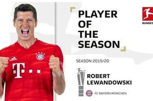 Lewandowski giành danh hiệu 'Cầu thủ xuất sắc nhất' Bundesliga 2019-2020