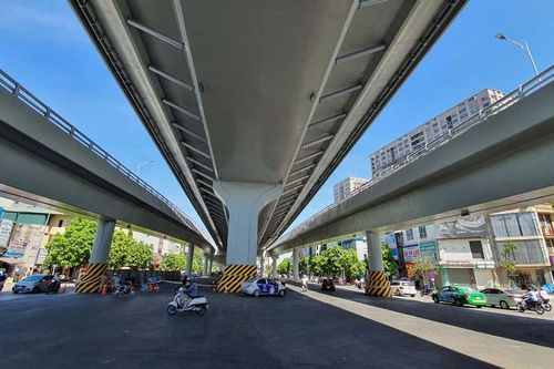 Cận cảnh dự án Vành đai 2, đoạn từ cầu Vĩnh Tuy - Ngã Tư Sở đang dần hoàn thiện