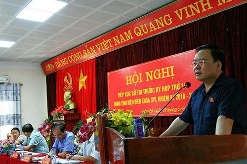 Đồng chí Mùa A Sơn, Chủ tịch UBND tỉnh tiếp xúc cử tri huyện Nậm Pồ