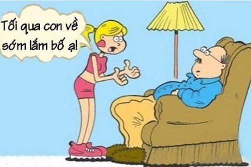Con gái đi chơi khuya, bố mắng người giao báo