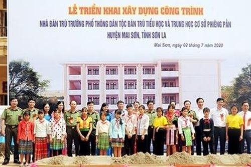Bộ Công an xây dựng nhà bán trú, nhà ở cho trường học ở Sơn La