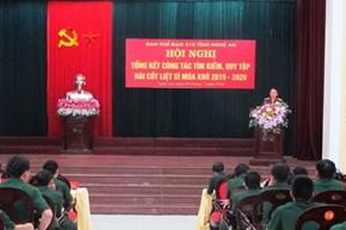 Nghệ An tổng kết công tác tìm kiếm, quy tập hài cốt liệt sĩ mùa khô năm 2019-2020
