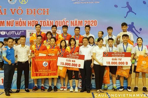 Đồng Nai giành hạng ba Giải vô địch cầu lông đồng đội nam nữ hỗn hợp toàn quốc 2020