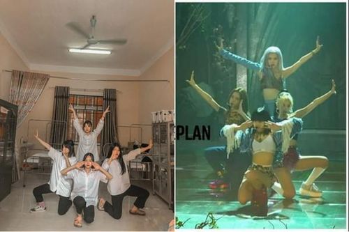 Nhóm nữ sinh gây 'sốt' vì chụp ảnh tạo dáng giống hệt 4 cô nàng BLACKPINK