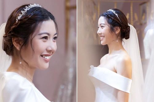 Á hậu Thúy Vân hé lộ ảnh đi thử váy cưới khiến fans trầm trồ vì quá xinh đẹp, gợi cảm