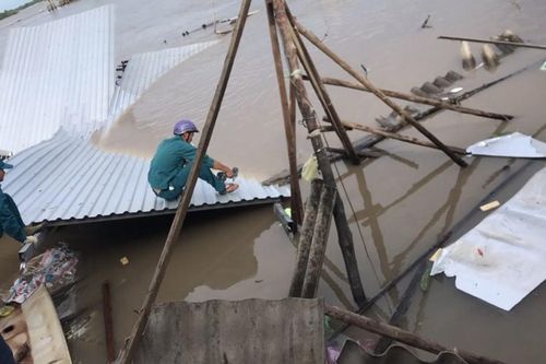 Sạt lở kinh hoàng khiến 12 căn hộ ven sông Năm Căn thiệt hại hoàn toàn