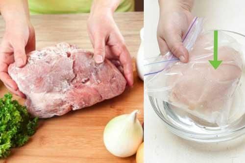 Muốn rã đông thịt, cứ thêm 2 thứ này đảm bảo 5 phút là có ngay miếng thịt vừa mềm vừa tươi như mới