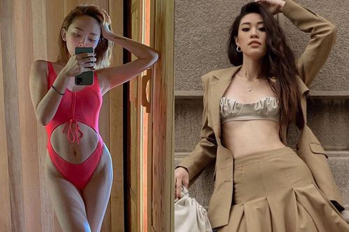 Tóc Tiên khoe dáng với bikini, Hoa hậu Khánh Vân diện mốt áo ngắn
