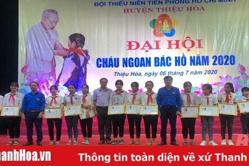 Thiệu Hóa: 102 đội viên, học sinh đạt danh hiệu Cháu ngoan Bác Hồ