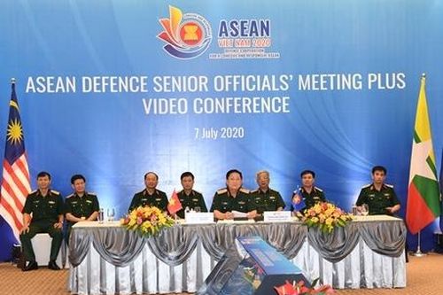 Hội nghị Quan chức Quốc phòng cấp cao ASEAN mở rộng họp trực tuyến tại Hà Nội