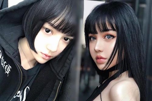 Ngỡ ngàng mặt mộc của 'búp bê sống' Kina She với vẻ đẹp siêu thực