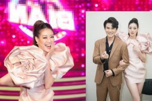 Mặc đầm hồng ngọt như kẹo, Hoa hậu Khánh Vân được MC điển trai khen là 'bông hoa có đỏ có thơm'