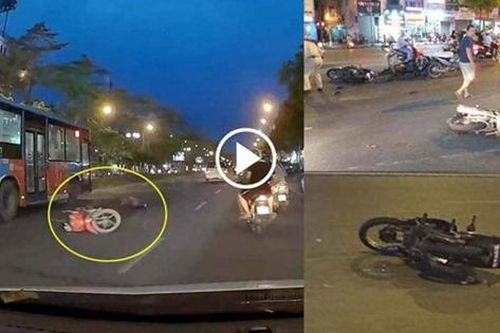 Xe 'điên' tông liền 7 xe máy rồi bỏ chạy