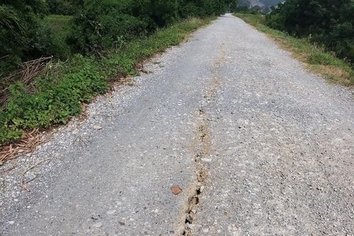 Xuất hiện nhiều vết nứt trên đê tả sông Đáy thuộc tỉnh Hà Nam