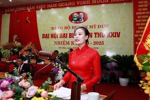 Bà Bạch Liên Hương tái đắc cử Bí thư Huyện ủy Mỹ Đức