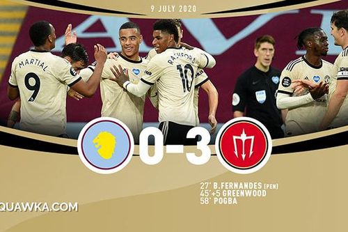 Điểm nhấn Aston Villa 0-3 MU: Quỷ đỏ lập kỷ lục. Tuyến giữa MU quá hay