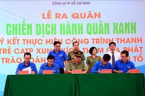 Tuổi trẻ Công an TP Hồ Chí Minh ra quân Chiến dịch tình nguyện Hành quân xanh
