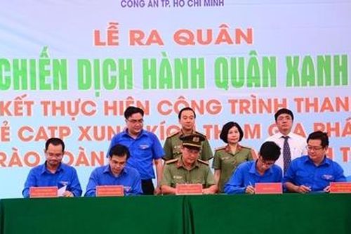 Tuổi trẻ Công an TP Hồ Chí Minh ra quân Chiến dịch tình nguyện Hành quân xanh