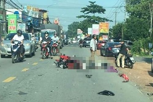 Thương tâm 2 ông cháu bị xe tải cán tử vong