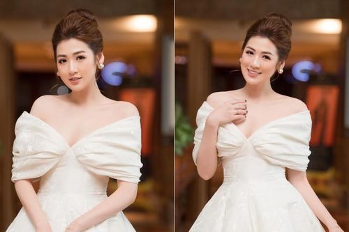 Á hậu Tú Anh mặc váy trễ nải nuột nà siêu gợi cảm