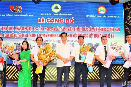 Hiệp hội bất động sản Nghệ An trở thành thành viên chính thức của Hiệp hội bất động sản Việt Nam