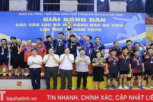 CLB Thành Đông vô địch nội dung đồng đội Giải bóng bàn CLB mở rộng Báo Hà Tĩnh 2020