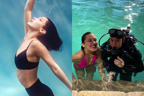 Hậu trường bộ ảnh tạo dáng dưới nước của Bella Hadid